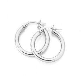 9ct-White-Gold-20mm-Hoops on sale