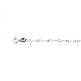 Sterling+Silver+18.5cm+Singapore+Twist+Bracelet