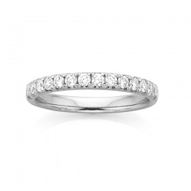 18ct-White-Gold-Clawset-Diamond-Band on sale