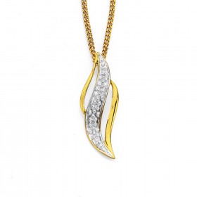 9ct%2C+Diamond+Swirl+Pendant