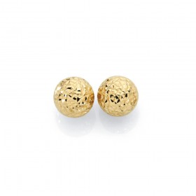 9ct-8mm-Diamond-Cut-Ball-Studs on sale