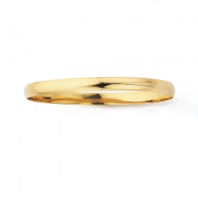 9ct+6x65mm+Solid+Half+Round+Bangle