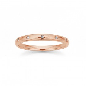 9ct+Rose+Gold+Diamond+Ring