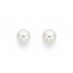 9ct+5mm+Akoya+Pearl+Stud+Earrings