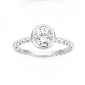 Sterling+Silver+Cubic+Zirconia+Stacker+Ring