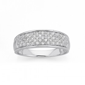 9ct-White-Gold-Ring-TDW34ct on sale