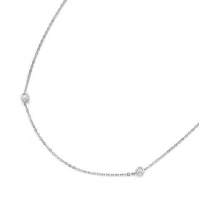 9ct-White-Gold-Bezel-Set-Diamond-Chain on sale