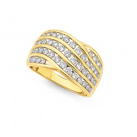 9ct-Wide-Diamond-Ring on sale