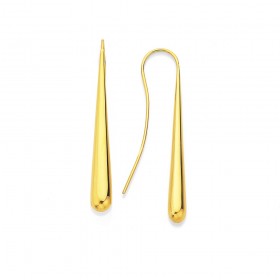 9ct-Long-Bomber-Hook-Drop-Earrings on sale