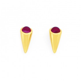 9ct-Created-Ruby-Cone-Studs on sale