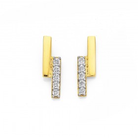 9ct-Diamond-Bar-Earrings on sale