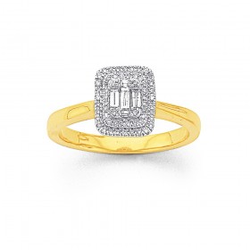 9ct-Diamond-Cluster-Ring on sale