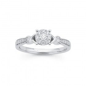 9ct-White-Gold-Diamond-Ring-Total-Diamond-Weight25ct on sale