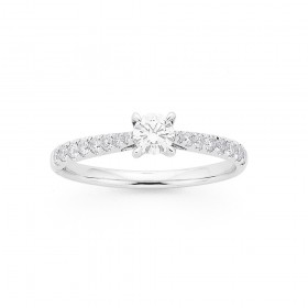 18ct+White+Gold+Diamond+Ring+Total+Diamond+Weight%3D.50ct