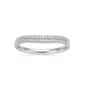 9ct-White-Gold-Double-Row-Diamond-Ring-Total-Diamond-Weight16ct on sale