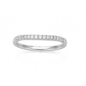 9ct+White+Gold+Curved+Diamond+Ring+Total+Diamond+Weight%3D.15ct