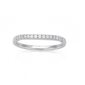 9ct-White-Gold-Curved-Diamond-Ring-Total-Diamond-Weight15ct on sale