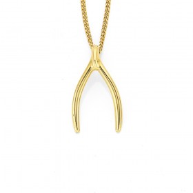 Wishbone-Pendant-in-9ct-Yellow-Gold on sale