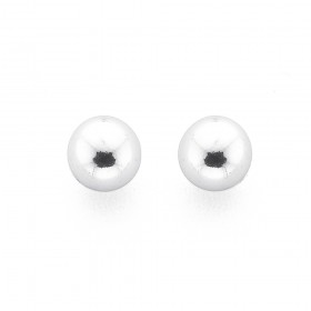 Sterling+Silver+5mm+Ball+Studs