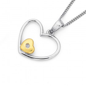 9ct-Diamond-Heart-Pendant on sale