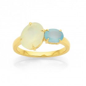 Eliza-9ct-Cream-and-Blue-Chalcedony-Ring on sale