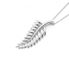 Sterling+Silver+Silver+Fern+Pendant