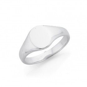 Sterling+Silver+Plain+Oval+Signet+Ring