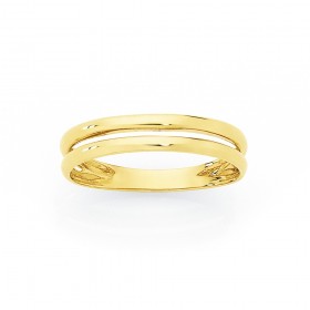 9ct-Double-Band-Stacker-Ring on sale