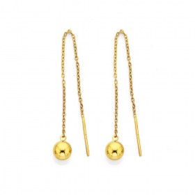 9ct+Orb+Thread+Earrings