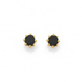 9ct+Onyx+Studs