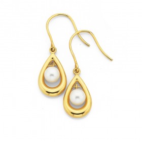 9ct+Freshwater+Pearl+Earrings