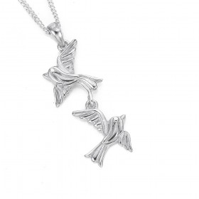 Sterling+Silver+Love+Birds+Pendant