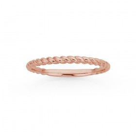 9ct-Rose-Gold-Rope-Twist-Stacker-Band on sale