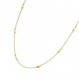 9ct+45cm+Disc+Chain+Necklet