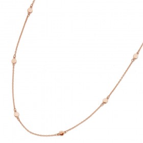 9ct+Rose+Gold+45cm+Disc+Chain+Necklet