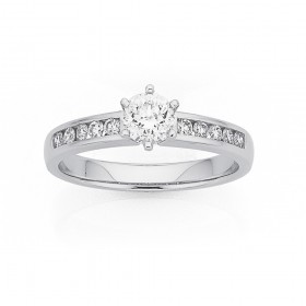 18ct-White-Gold-55ct-Diamond-Solitaire-with-Channel-Set-Shoulders-Ring-Total-Diamond-Weight-75ct on sale