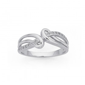 9ct-White-Gold-Diamond-Loops-Swirl-Ring on sale