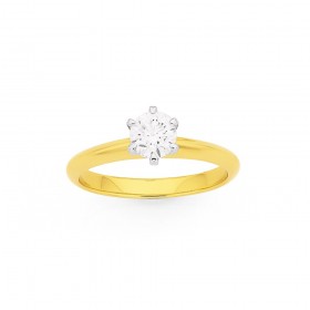 18ct-70ct-Diamond-Solitaire-Knife-Edge-Ring on sale