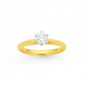 18ct-50ct-Diamond-Solitaire-Knife-Edge-Ring on sale