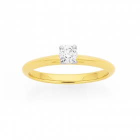 9ct-25ct-Diamond-Solitaire-Ring on sale