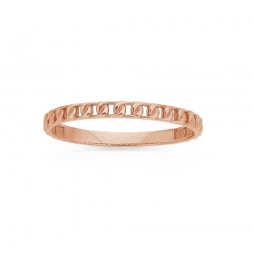 9ct-Rose-Gold-Chain-Link-Stacker-Ring on sale