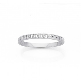 9ct-White-Gold-Chain-Link-Stacker-Ring on sale