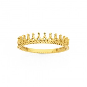 9ct-Crown-Stacker-Ring on sale