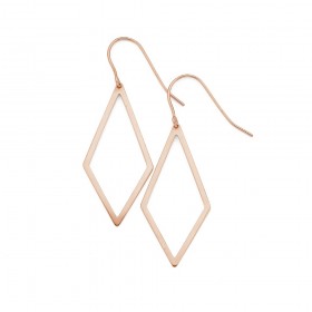 9ct+Rose+Gold+Kite+Drop+Earrings