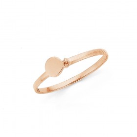 9ct+Rose+Gold+Hanging+Disc+Ring