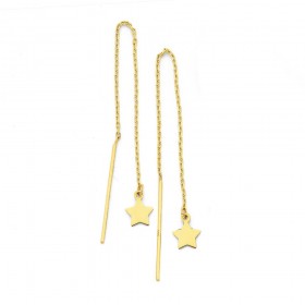 9ct+Star+Thread+Earrings