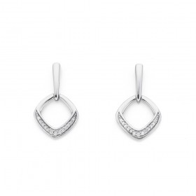 9ct-White-Gold-Open-Square-Diamond-Earrings on sale