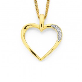 9ct-Diamond-Set-Open-Heart-Pendant on sale