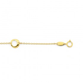 9ct-19cm-Circles-Chain-bracelet on sale