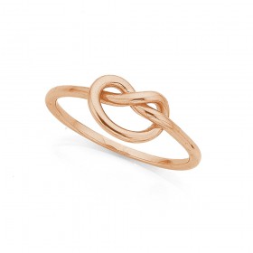 9ct+Rose+Gold+Love+Me+Knot+Ring